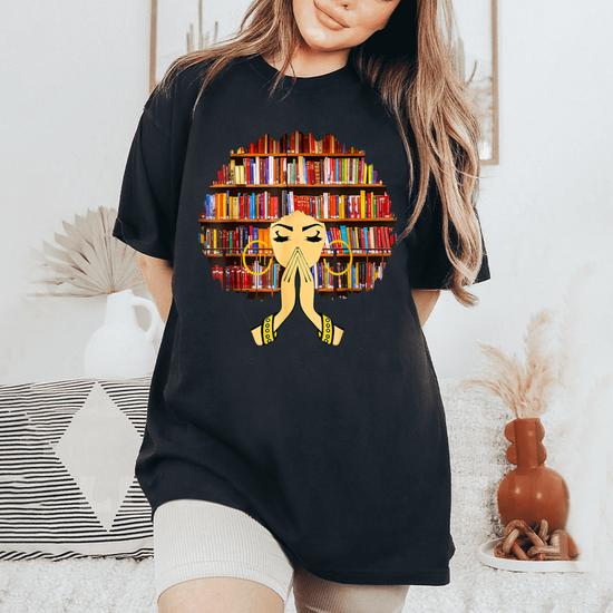 ROCKSIR Black Girl Graphic Tee – Afro American Natural Hair Vintage Melanin T-Shirt For Women (Black, XX-Large)