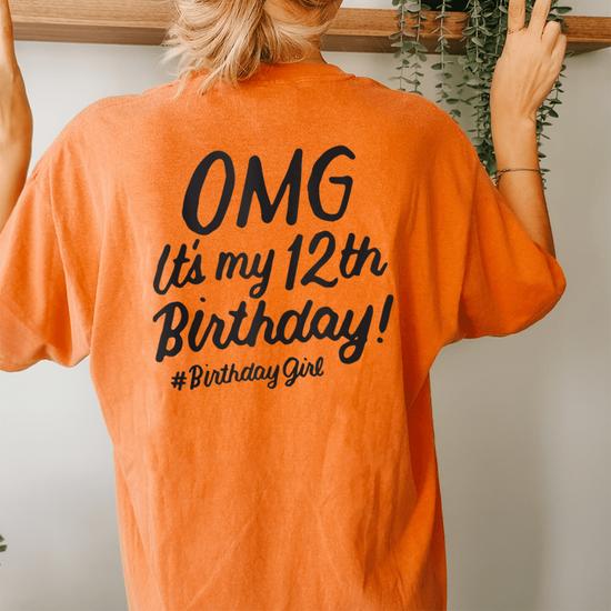 Omg It's My 12th Birthday | Emoji Shirt For Birthday Girls Omg It's My 12th Birthday | Emoji Shirt For Birthday Girls