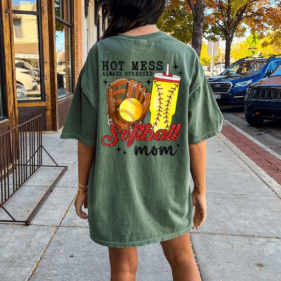 Always Stressed Softball Mom Tee Always Stressed Softball Mom Tee
