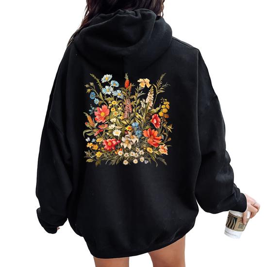 Bouquet De Fleurs Sauvages Sweat à Capuche
