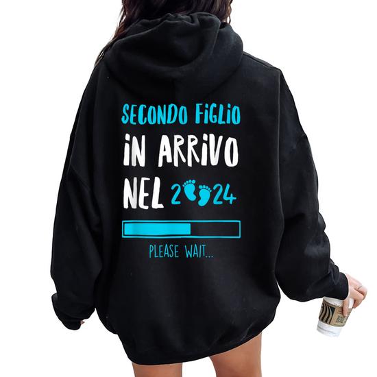 Felpa Con Cappuccio Donna Gofashiondirect, Oversize, Umorismo "Prangry Incinta Arrabbiata Fame"