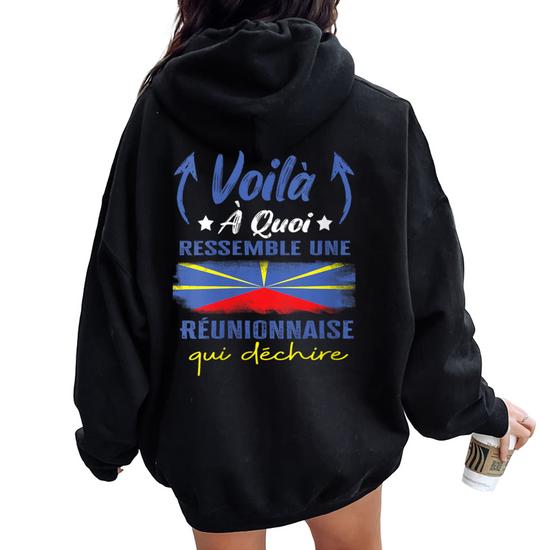 Sweat à Capuche Réunion 974 - Mavéli - Cadeau Pour Réunionnais Ou Amoureux De L'île