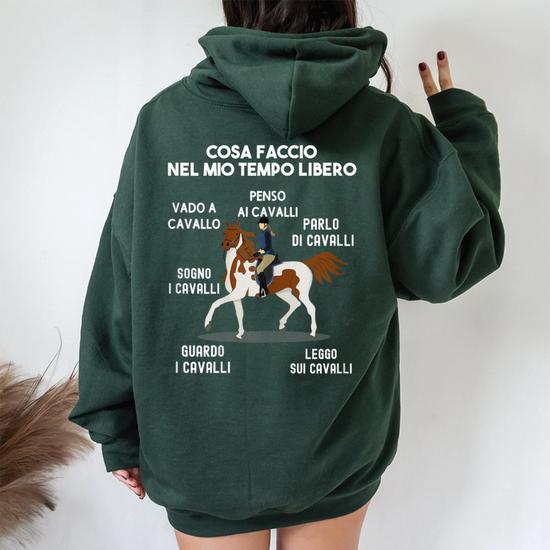 Felpa Con Cappuccio Uomo Donna Keep Calm And Canter On, Stampa Cavallo Con Glitter, Maniche Lunghe, Morbida Cotone, Fuscia, Taglia 9-11 Anni