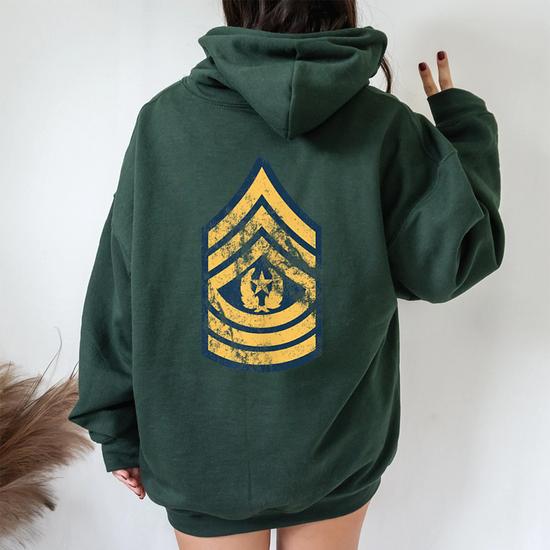Felpa Militare Gildan – Verde Esercito, Cappuccio, Tascone, Uomo