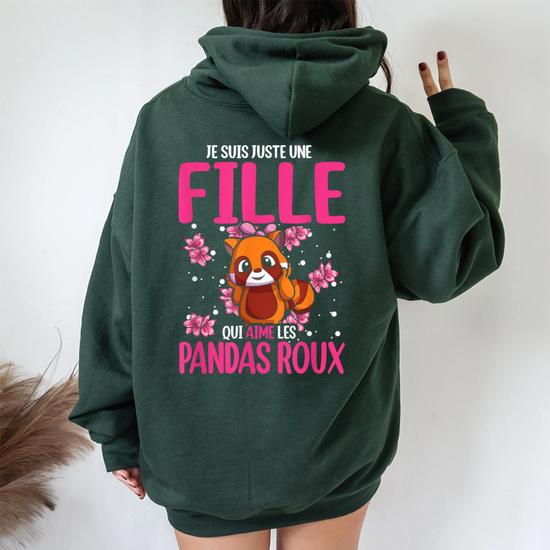 Sweat à Capuche "Je Suis Un Panda Roux Déguisé En Humain" - Mignon, Humoristique - Homme Femme Enfant