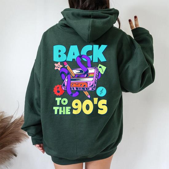 Felpa Con Cappuccio I Love The 90s Unisex - Retrò Anni 90 - D&H CLOTHING UK