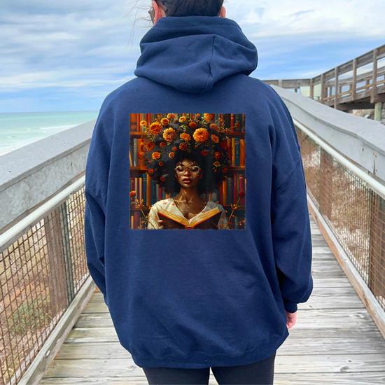 Afro Black Woman Afican Color Cool Black History popular Month Gift Pullover Hoodie