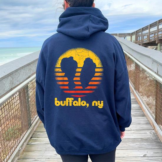 Buffalo New York Chicken Wing Retro Buffalo Ny Women Oversized