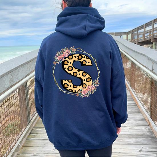 LOIJMK Sweat à Capuche Enfant Fille Imprimé Alphabet Floral - Sweatshirt Manches Longues Doux Et Amusant