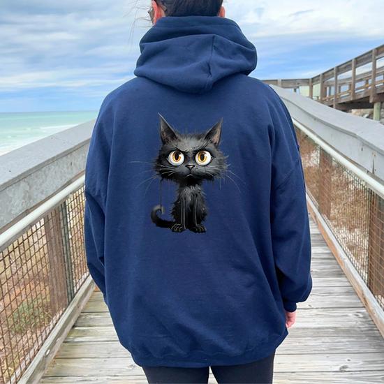 Cat oversized hoodie sale