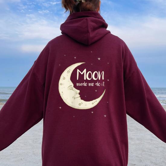 Half Moon Crescent Moon Astronomy Moon Made Me Do It Women