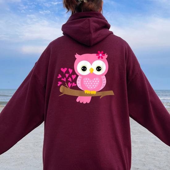 Sweat à capuche à motif fille violet