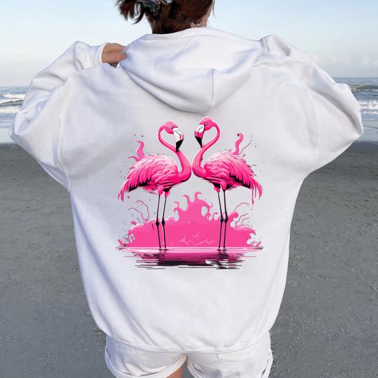 Pink Flamingo Summer Vibes For Women Women Oversized Hoodie