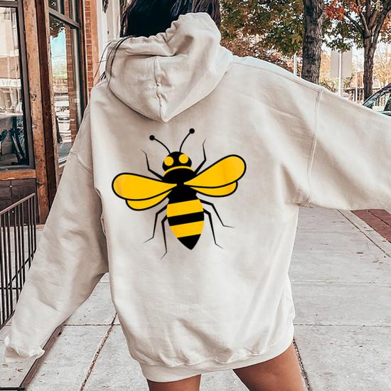 Sweatshirt à Capuche Noël Abeille Joyeux - Homme, Polycoton, Modèle JH001, Neuf Avec étiquettes