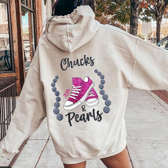 Chucks and pearls hoodie sale