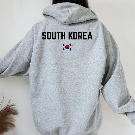Sweat à Capuche Homme Drapeau Corée Du Sud - Manches Longues, Poche Kangourou, Coupe Classique