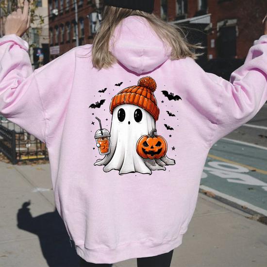 I'm BOOtiful! good Ghost with pumpkin crown Fall Unisex Heavy Blend Hooded Sweatshirt