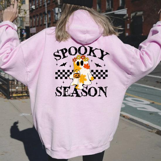 Women's Halloween Ghost Graphic Sweatshirt – Cute Spooky Season Pullover For Fall